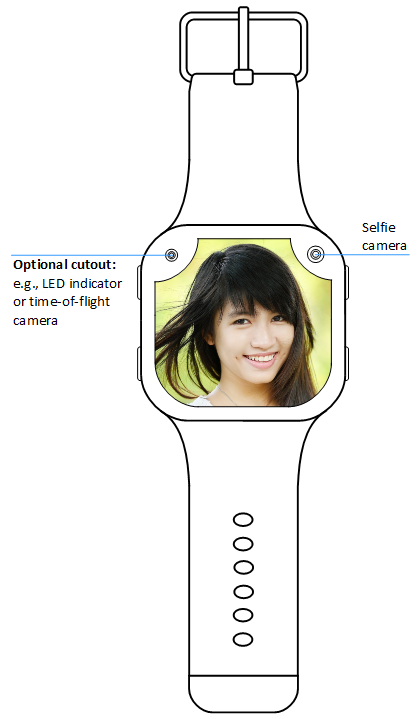Smartwatch with selfie camera